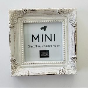 Studio Decor | Mini 3” x 3” Distressed Ornate Frame NWT